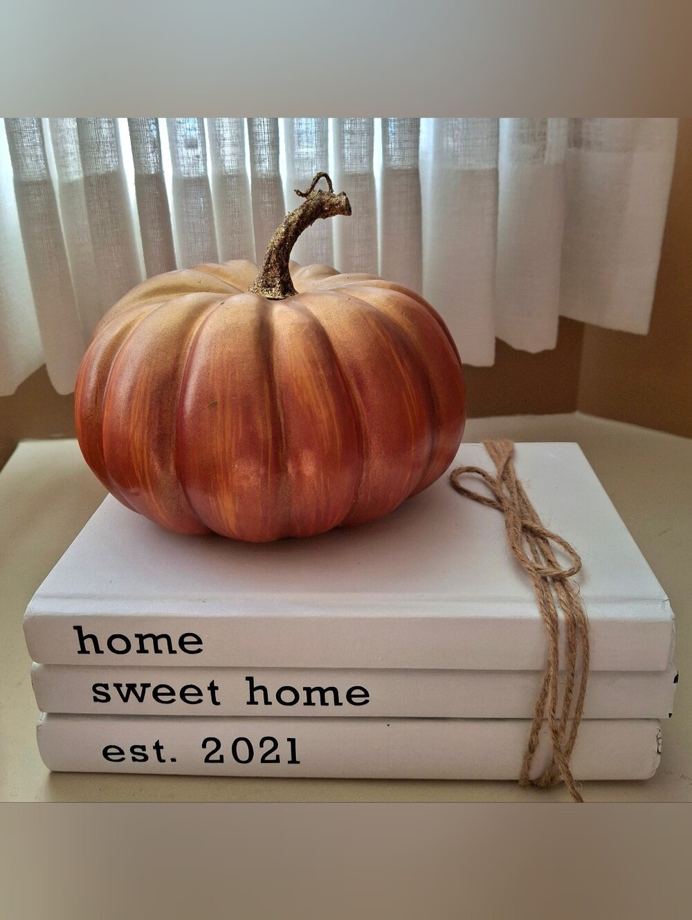 Home Sweet Home Est. 2021 Bookstack -home decor